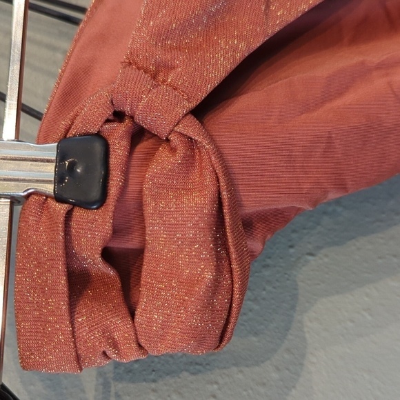 Soluna Lurex Shimmer Gold Swim Bikini Set Top and Bottoms Size Large Sweetheart - Picture 13 of 14